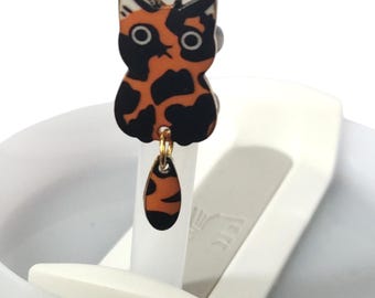 Ziggle Charm Straw Accessory: The Cats Meow, Tortie