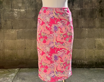 Y2k Pucci-Esque Slip Skirt - Vintage prints - Bold fashion - 2000s Designer Prints