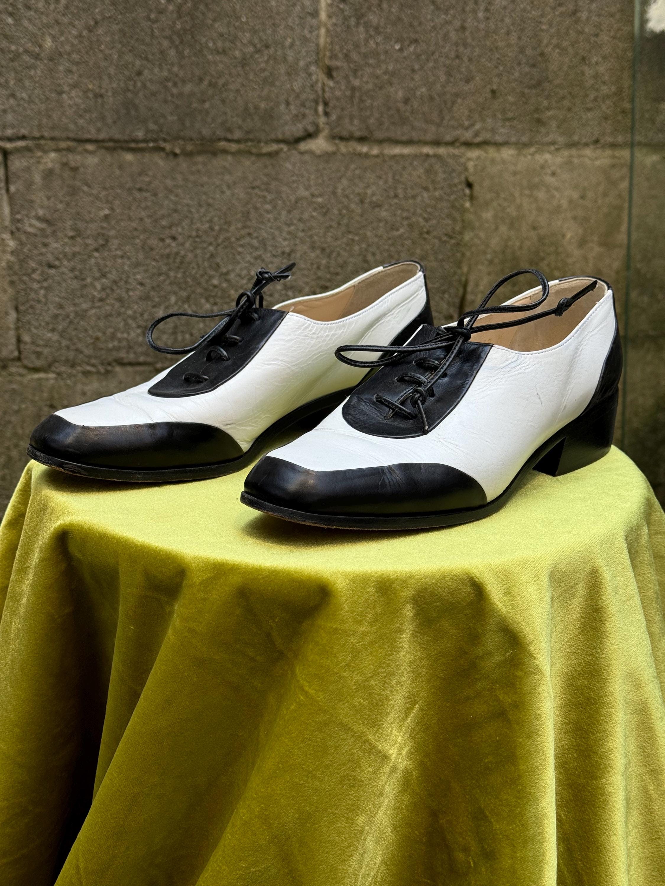 靴 50's style two-tone U-tip shoes 靴 50's style two-tone U-tip shoes Two-tone Wingtip Oxford Saddle