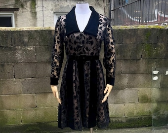 1980s Givenchy Couture Velvet Dress: Size S