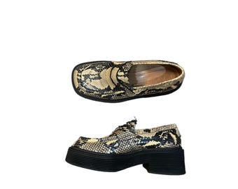 Mocasines de piel de serpiente Marni