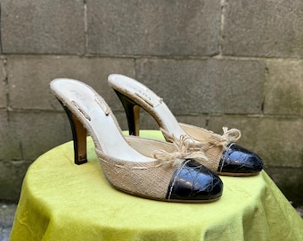Prada Raffia Mules - Vintage Designer - Italian Fashion