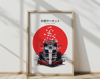 Max Verstappen Suzuka F1 Poster: Red Bull Racing Art (Digital Download)