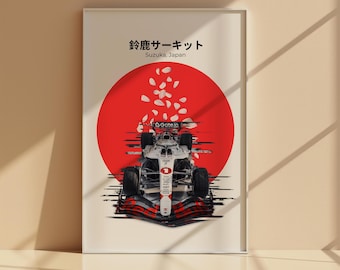 Max Verstappen Suzuka F1 Poster: Red Bull Racing Art (digital