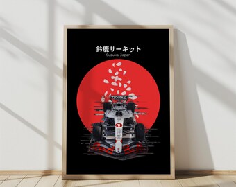 Max Verstappen Suzuka F1 Poster: Red Bull Racing Art (Digital Download)
