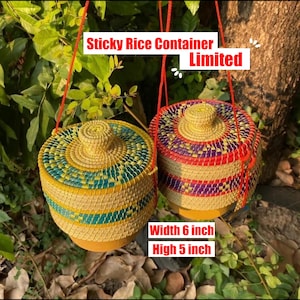 Handwoven Thai Sticky Rice Container - Limited Edition