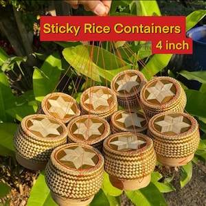 Sticky Rice Container 4 inch Handmade