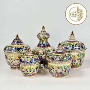 Thai Benjarong Porcelain – Hand-Painted Ceramics with Cultural Heritage (Limited One-of-a-Kind Piece)