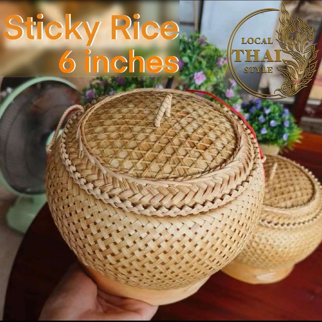 Sticky Rice Container 6 Inches Handmade Krathip Khao - Etsy