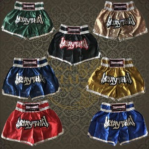 Muay Thai Boxing Shorts – Special Silver Trim Design