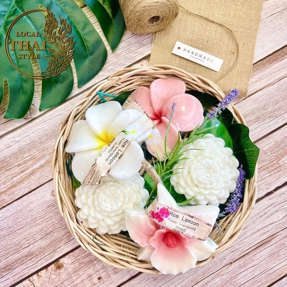 タイハーブフラワー石鹸 天然タイハンドメイド - Etsy 日本