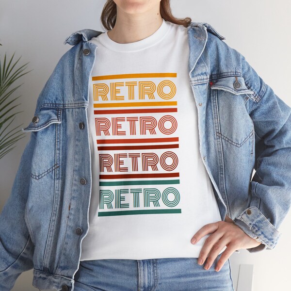 Einzigartiges Retro T-Shirt Design, Vintage Style Tee, Retro, Retro, Retro Schriftzüge, Modisches Unisex Shirt, Nostalgisches Outfit