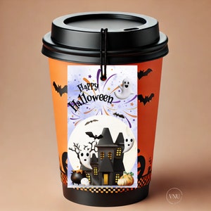 Halloween Printable, Treat Bag Tag, Haunted House Tag, Instant Downloads, Halloween Candy, Cute Halloween, Watercolor Tags, Spooky Season