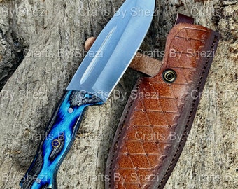 D2 Steel Hunting Knife Handmade D2 Tool Steel Skinner Knife Hunting Survival Knife MICARTA Handle Viking Knife Christmas Gift For Him USA