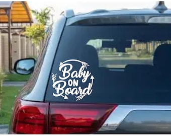 Baby On Board Car Decal – Vinyl Safety Sticker for Vehicle Window
