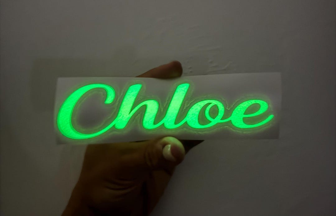 Custom Name Decal Sticker – Personalized Text Vinyl – Opal White Glow ...