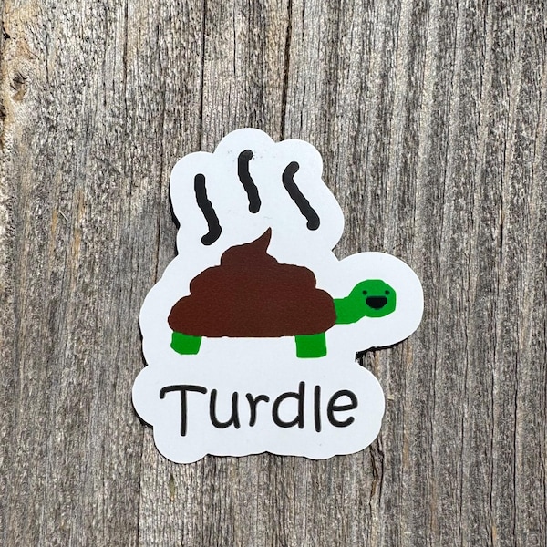 Pegatina de vinilo de una tortuga divertida - Humor para adultos