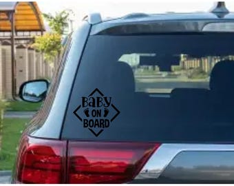 Baby On Board Car Decal – Cute Vinyl Safety Sticker