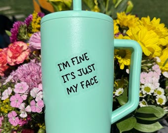 I'm Fine, It's Just My Face Sarcastic Sticker, Adult Humor Gag Gift