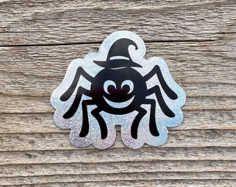 Spider Sticker – Spooky Cute Halloween Spider Vinyl Decal for Laptops, Water Bottles, Journals, Car Windows