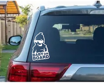 Baby On Board Car Decal – Vinyl Safety Sticker for Vehicle Window