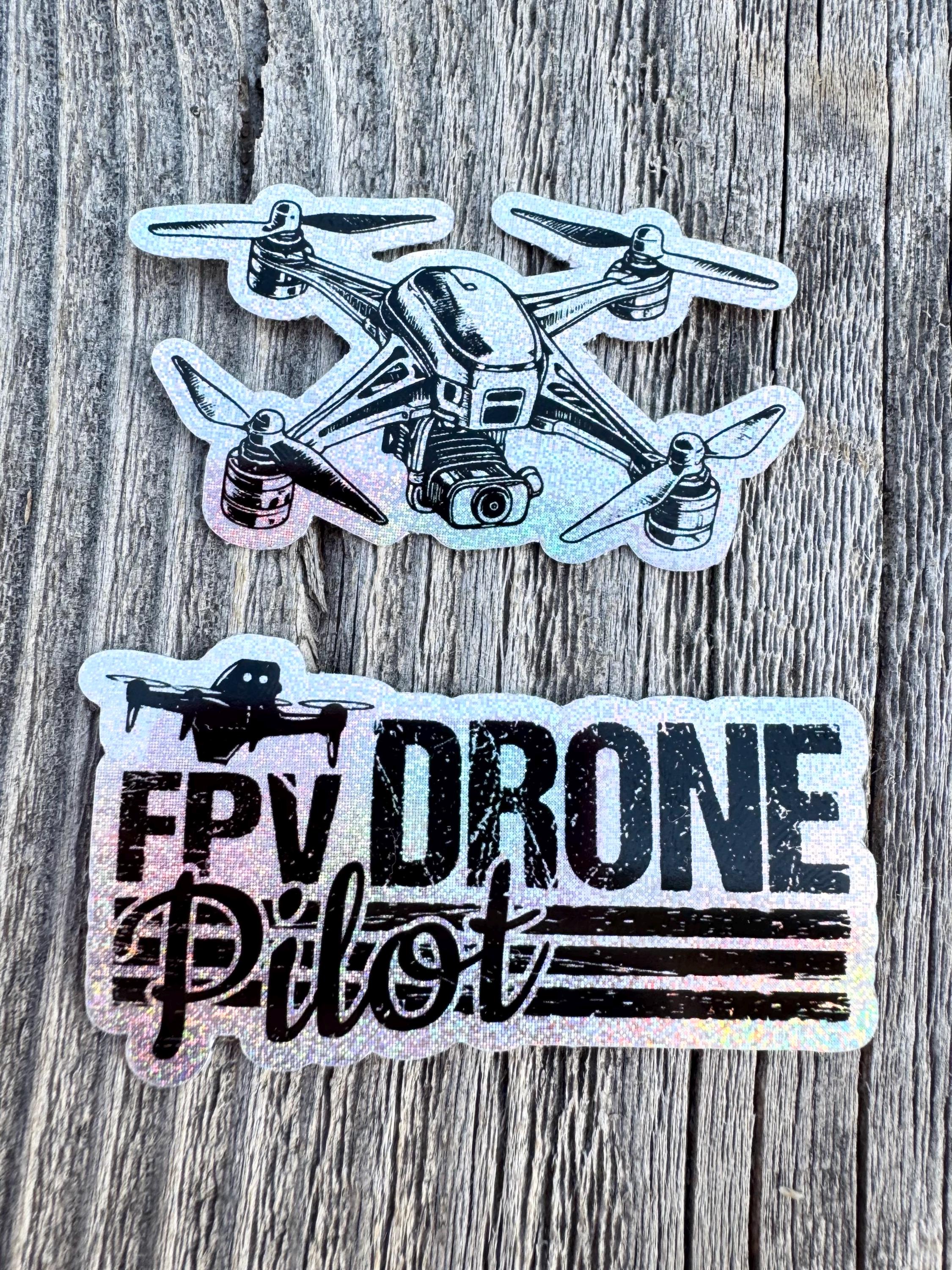 FPV Drone Sparkle Holographic Sticker Pack. Pack of 10 Stickers. Drone ...