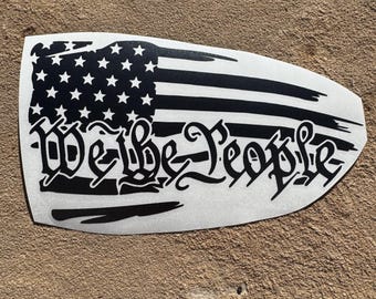 We The People Patriotic USA Hard Hat Stickers Patriotic Motorcycle Helmet Decals