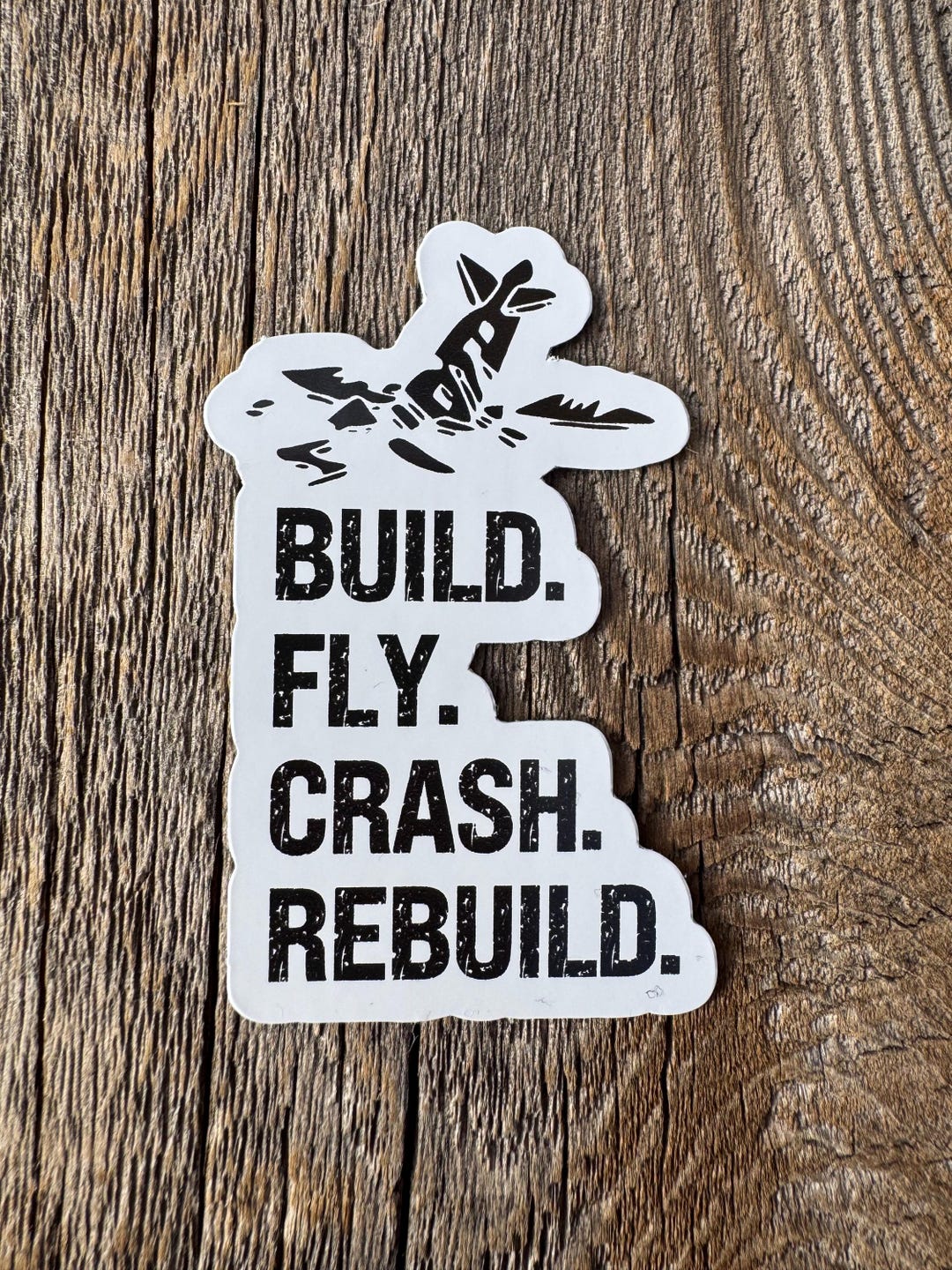 Airplane Sticker. Build Fly Crash Rebuild. RC Airplane Decals. Water ...