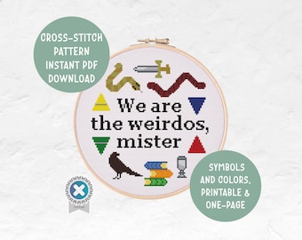 The Craft 1996 Movie Inspired Cross Stitch Pattern | Retro Vintage 90s Film House Decor Design | Cozy Home Office Art | Instant PDF Download