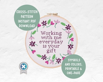 Funny Subversive Snarky | Coworker Cross Stitch Pattern | Your Emails Are Not Finding Me Well | Embroidery PDF Download | Wall Art Gift Idea