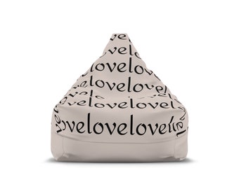 CHILL POP LOVE Bean Bag Chair Cover, Chill Chair, Décoration intérieure, Amour à la maison, Maison d’été, Mariage, Décor d’événement