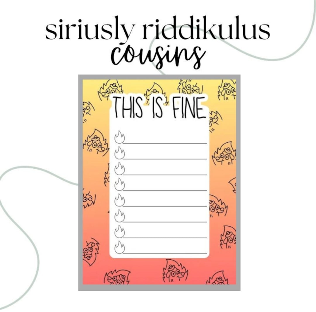 This is Fine Fire Dog Meme To-do List Notepad - Etsy