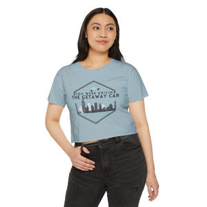Getaway Magical Ford Anglia Car Crop Top