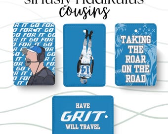Detroit Football Luggage Tag Collection | Detroit Travel Accessories | Sports Fan Luggage Tag | Football Team Gear