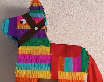16-Inch Rainbow Donkey Pinata, Rainbow Llama Pinata for Kids Birthday Party