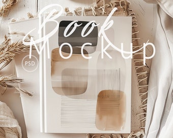 Hardcover Journal Mockup | Notebook Journal Mockup | Hard Backed Journal Mockup | Boho Journal Mockup | Smart Object PSD and PNG| 45
