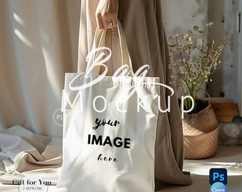 Tote Bag Mockup,Shopping ToteBag  Mockup PSD,Blank Totebag Mock up, Template Mock up Canva, Printify Print On Demand, Gift Bag Mockup|339
