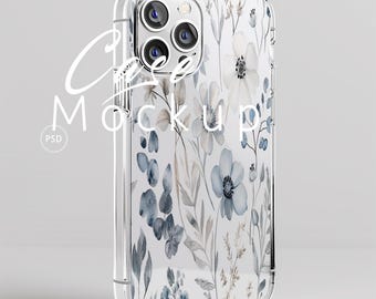 Maqueta de funda transparente para teléfono, maqueta de funda transparente para iPhone 15/maqueta de funda para teléfono, maqueta de Photoshop, objeto inteligente/teléfono, Canva, arrastrar y soltar/674