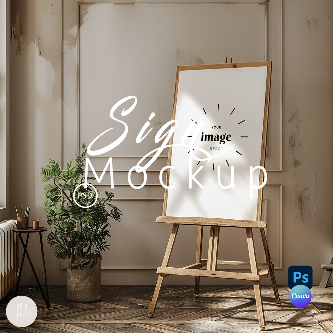 Welcome Sign Mockup, Easel Sign Mock Up, Wedding Seating Chart Mockup ...
