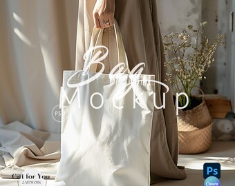 Tote Bag Mockup,Shopping ToteBag  Mockup PSD,Blank Totebag Mock up, Template Mock up Canva, Printify Print On Demand, Gift Bag Mockup|339