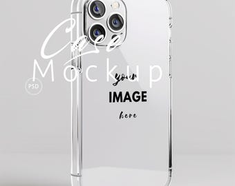Maqueta de funda transparente para teléfono, maqueta de funda transparente para iPhone 15/maqueta de funda para teléfono, maqueta de Photoshop, objeto inteligente/teléfono, Canva, arrastrar y soltar/674