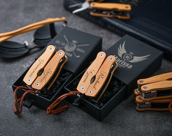 Multifunctional tool pliers with durable construction and custom engraving, ideal groomsmen gift, Father's Day gift, groomsmen must-have