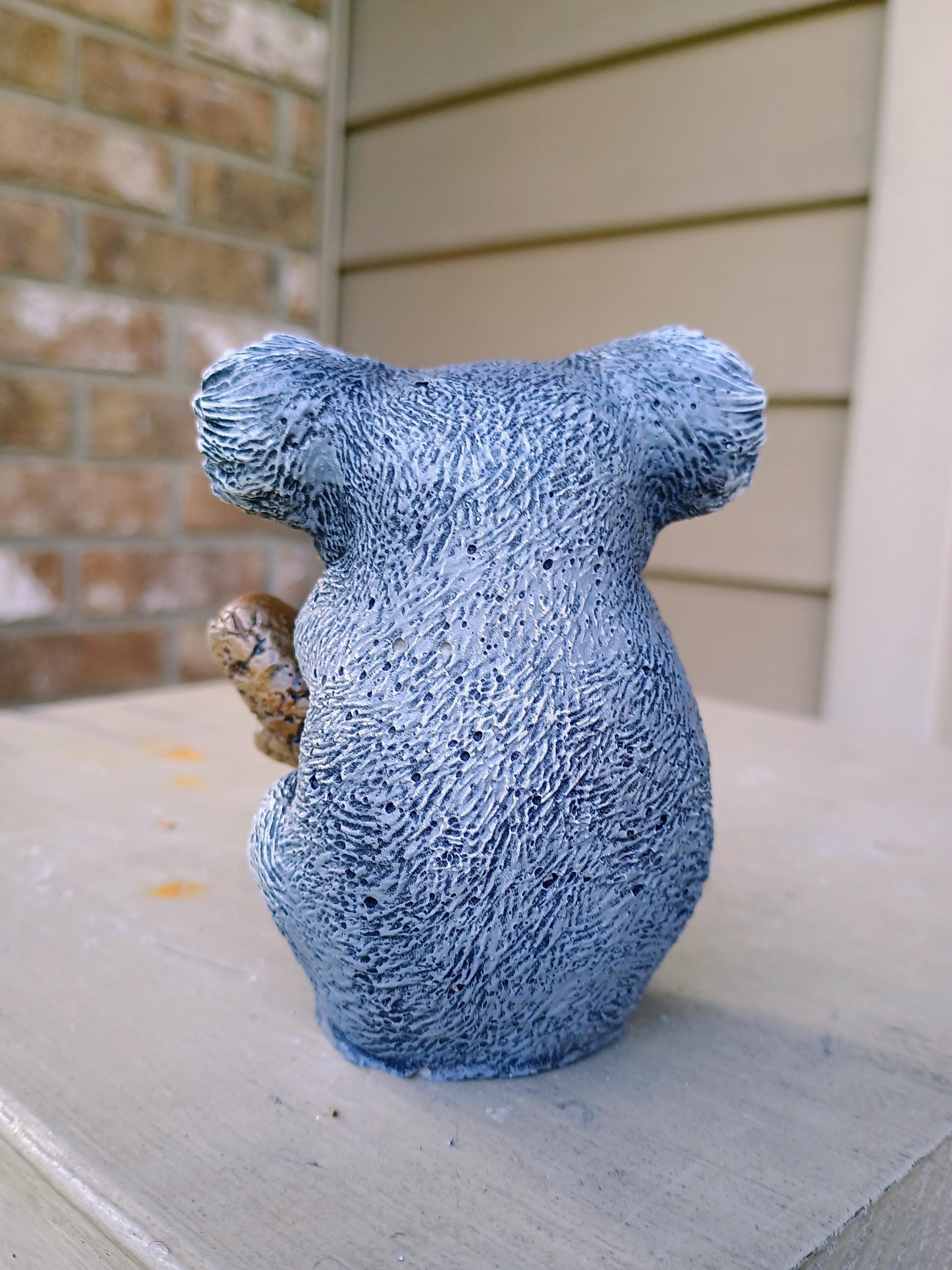 Hand Painted Concrete Koala Bear Statue Australian Animal Figurine