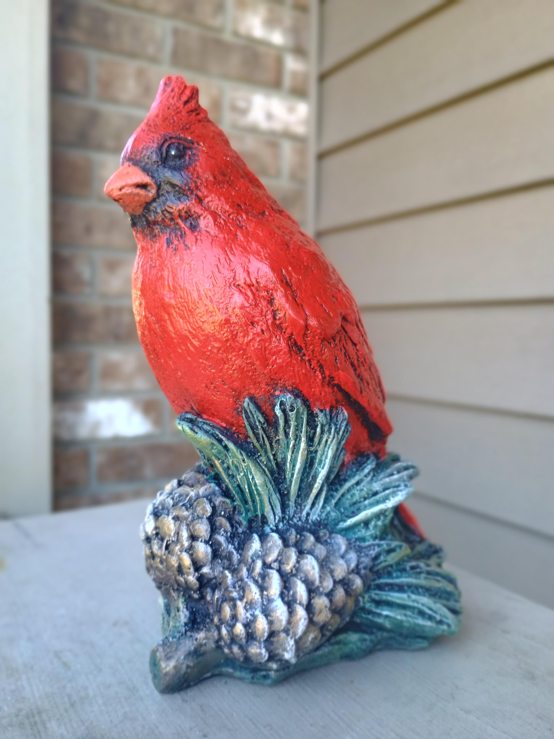 Tree Handsider Amazon.com: Cardinal Red Birds  置物 Hugger Resin Statues Garden Cardinal, 置物