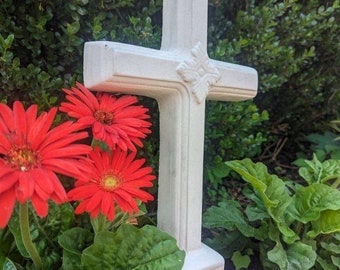 Concrete Cross Cement Garden Cross Lawn Ornament/ Memorial Cross Cemetary Antique Cross Outdoor Lawn Minimalist Cross Unique Christmas Gift