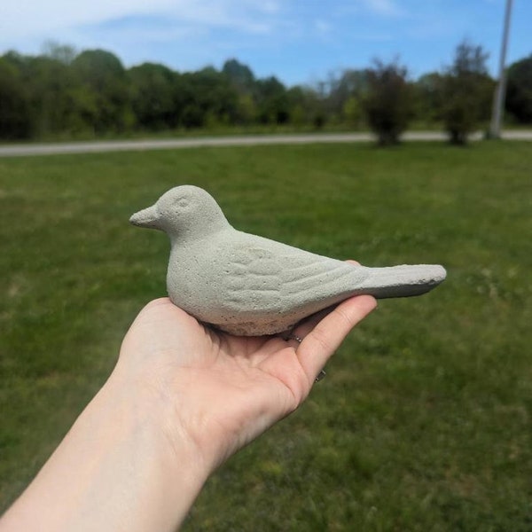 Concrete Blue Bird/  Concrete Paper Weight/ Concrete Garden Decor/ Blue Bird Statue/Statuary/ Cement Paper Weight