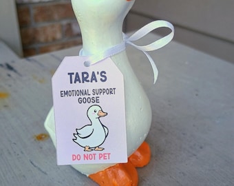 Concrete Desk Geese Cement Personalized Desk Goose Decor Mini Porch Goose Statue Paperweight Figurine Painted Goose 4"