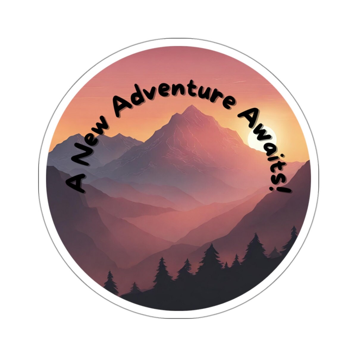 Sticker a New Adventure Awaits Sizes 2x2 3x3 Kiss-cut Stickers - Etsy