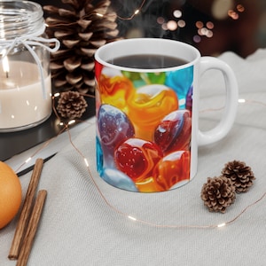 Marbles Design Coffee mug, Colourful Glass Marbles Tea and Coffee Ceramic Mug