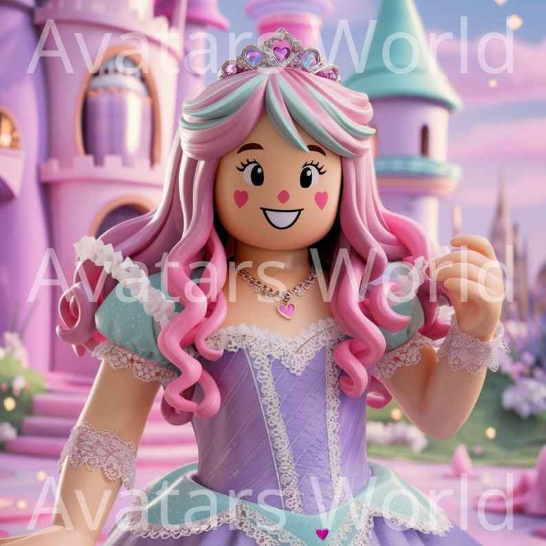 4 pastel Princess Roblox Profile Pictures / Game Avatar / Social Media ...